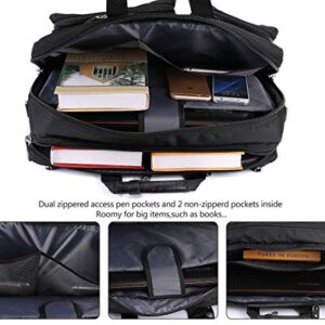 FreeBiz Laptop Backpack Messenger Bag-Hybrid Briefcase Bag BookBag Rucksack with Handle and Shoulder Strap Fits Up To 18.4 Inch Gaming Notebook Compute (18.4 inches, Black)