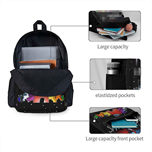 Cartoon Pattern Book bag For Men Women Game Backpack Cartoon Handbag Laptop Backpacks Computer Bag Gift Men Women Durable Black