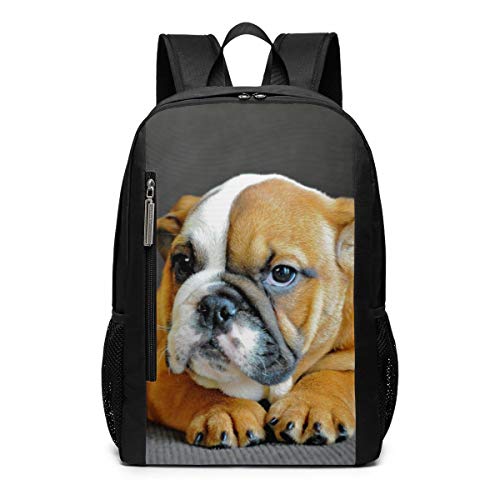 Unique English Bulldog Puppy Dog Laptop Backpack Business Travel Computer Bags School Bookbag Notebook for Women Men