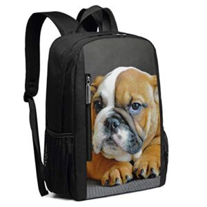 Unique English Bulldog Puppy Dog Laptop Backpack Business Travel Computer Bags School Bookbag Notebook for Women Men