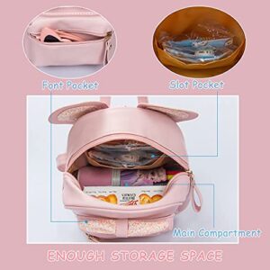 Mini Backpack for Girls Cute Bowknot Toddler Backpack Purse Cartoon Mouse Ears Purse Mini Backpack for Teen Girls