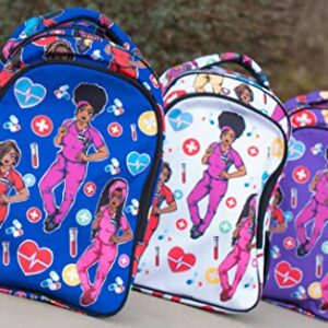 Reflections by Zana Cuties Backpack for African American Nurses, Students, And Healthcare Workers - Durable & High-Capacity Carry Laptops up to 17 Inches - Black