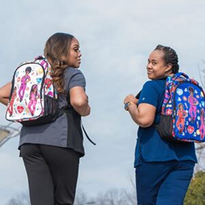 Reflections by Zana Cuties Backpack for African American Nurses, Students, And Healthcare Workers - Durable & High-Capacity Carry Laptops up to 17 Inches - Black