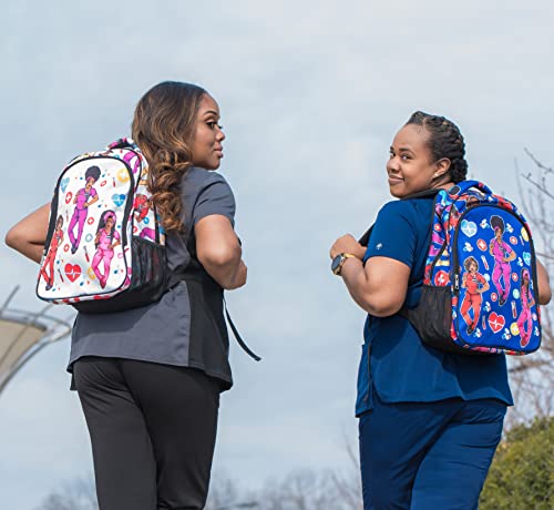 Reflections by Zana Cuties Backpack for African American Nurses, Students, And Healthcare Workers - Durable & High-Capacity Carry Laptops up to 17 Inches - Black