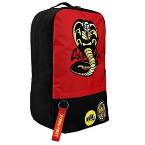 Cobra Kai TV Show Series Red & Black Strike First Tech Backpack