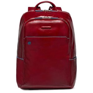 piquadro computer backpack with padded ipad/ipadmini compartment, red, one size