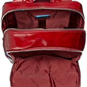 Piquadro Computer Backpack with Padded Ipad/Ipadmini Compartment, Red, One Size