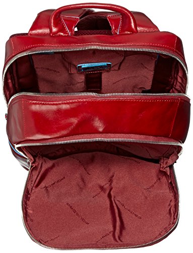 Piquadro Computer Backpack with Padded Ipad/Ipadmini Compartment, Red, One Size