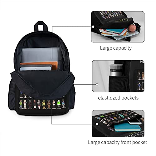 Backpack Drea-M L'Manberg SM-P Basketball Bag Daily Christmas Gifts for Adult Women Men Boys Girls for Work Anime Mini Laptop Travel Hiking Backpack Black