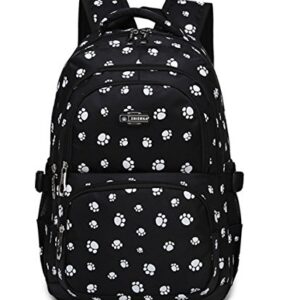 Dog Paw Prints Backpack Primary School Student Book Bag School Bag for Students