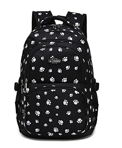 Dog Paw Prints Backpack Primary School Student Book Bag School Bag for Students