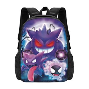 noogyent backpack, anime adjustable shoulder straps laptop backpack simple large capacity backpack travel bag, one size (11629)