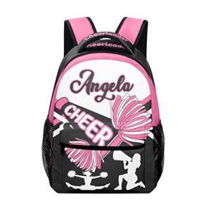 xozoty cheerleader backpack custom personalized book bags with name cheer pom pink