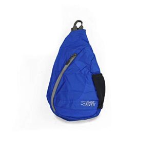 osage river taber sling travel bag, foldable crossbody, sky blue