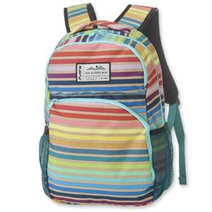 KAVU Packwood Backpack with Padded Laptop and Tablet Sleeve - Summer Stripe