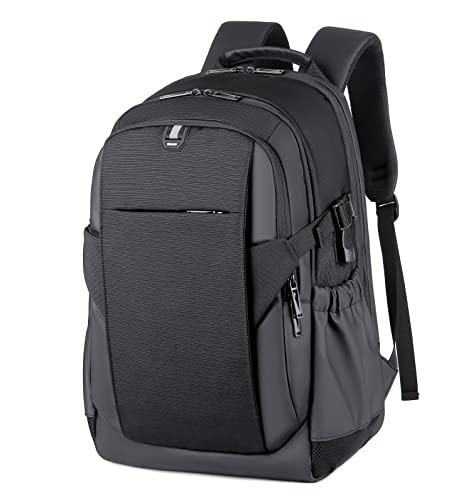 Dec-Mec Laptop Backpack,Travel/Business/ School Multi-Compartment Backpack - Anti Theft Waterproof Backpack with Charging Port for mn