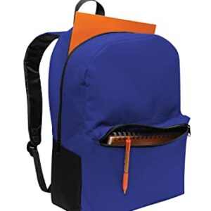 Personalized Casual Value Backpacks, Blue - Your Name - Customized Basic Backpack for School, Business