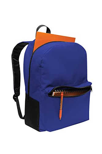 Personalized Casual Value Backpacks, Blue - Your Name - Customized Basic Backpack for School, Business