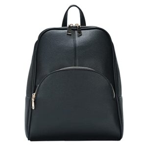 sasha+sofi – the sofia vegan leather multiple compartment stylish backpack for women – black