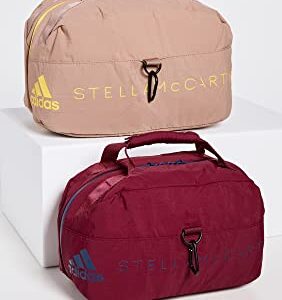 adidas by Stella McCartney Women's Wash Kit Travel Bag Set, Burg/Mys Blue/Camel/Yel, One Size