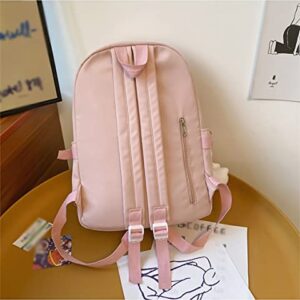 Kawaii Backpack with Kawaii Pin and Accessories Backpack Cute Backpack Cute Kawaii Backpack for School, Pink, One Size