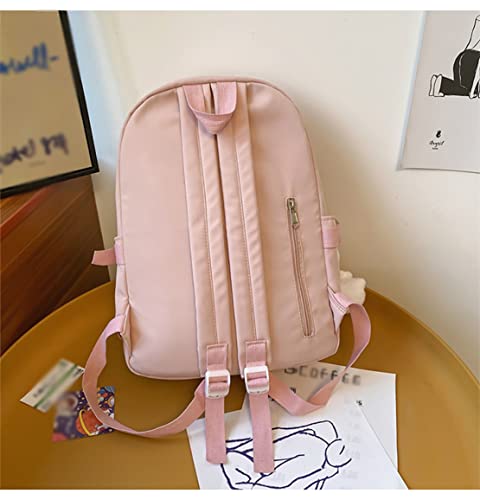 Kawaii Backpack with Kawaii Pin and Accessories Backpack Cute Backpack Cute Kawaii Backpack for School, Pink, One Size