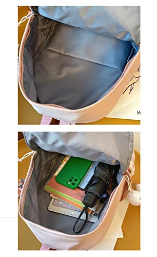 Kawaii Backpack with Kawaii Pin and Accessories Backpack Cute Backpack Cute Kawaii Backpack for School, Pink, One Size