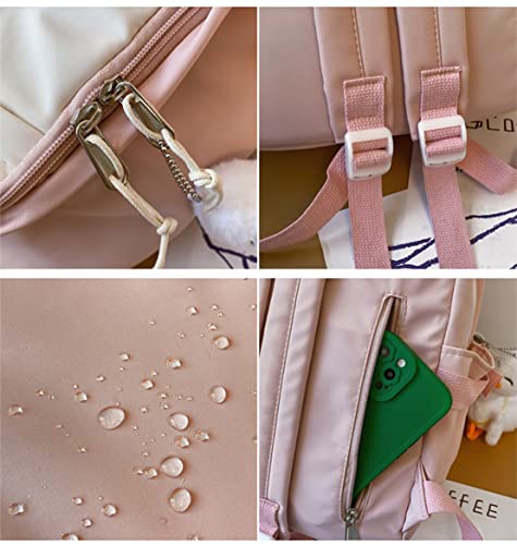 Kawaii Backpack with Kawaii Pin and Accessories Backpack Cute Backpack Cute Kawaii Backpack for School, Pink, One Size