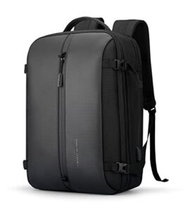laptop backpack, 15.6″ work backpack travel backpack waterproof with usb charging port, 15.6″ laptop business backpack, 25l men’s women’s travel gift, black