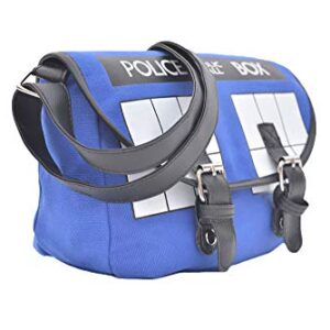 HAMIQI Doctor Who Cosplay Police Box Blue Shoulder Bag Clamshell Messenger Bag Student Cross Body Backpack Fashion Sling Bag