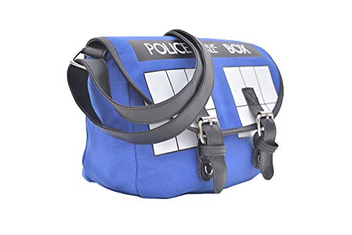 HAMIQI Doctor Who Cosplay Police Box Blue Shoulder Bag Clamshell Messenger Bag Student Cross Body Backpack Fashion Sling Bag