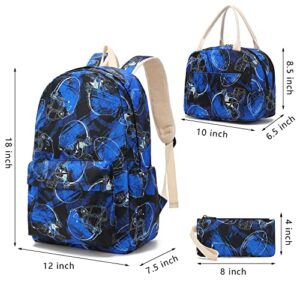 EZYCOK Kids Backpack for Boys, Elementary School Bags for Kindergarten Water Resistant Laptop Backpack Travel Backpack with Lunch Bag