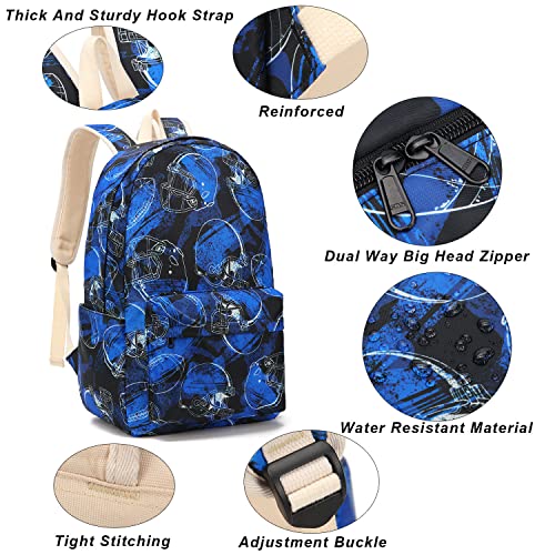 EZYCOK Kids Backpack for Boys, Elementary School Bags for Kindergarten Water Resistant Laptop Backpack Travel Backpack with Lunch Bag