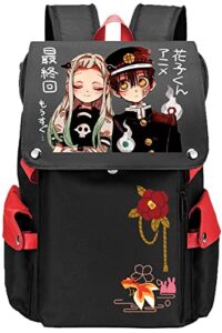 xuminvty toilet-bound hanako-kun backpack with usb charging nene yashiro anime school bags (red1, one size)