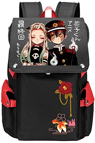 Xuminvty Toilet-Bound Hanako-kun Backpack with USB Charging Nene Yashiro Anime School Bags (Red1, One Size)