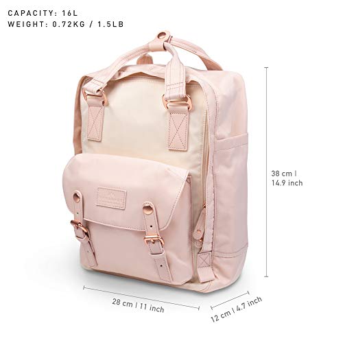 Doughnut Macaroon Nature Pale Series 16L Travel School Ladies College Girls Lightweight Commuter Casual Daypacks Bag Backpack (Soft Sunrise x Hazy)