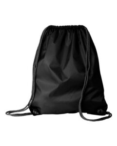 liberty bags large drawstring backpack, one size, black