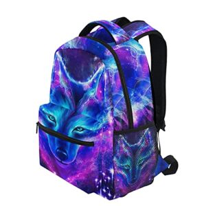 Starry Wolf Kids Backpack for Boys Classic School Bookbag Perfect Size for School and Travel Backpacks