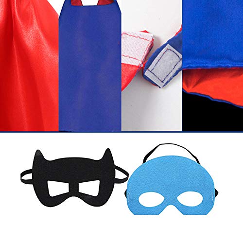 Kids Superhero Capes Set Costume with Wristbands Toys for Birthday Party Christmas Gift (8PCS Kids Superhero Capes)