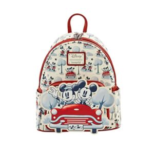 loungefly disney mickey & minnie springtime car ride mini backpack exclusive