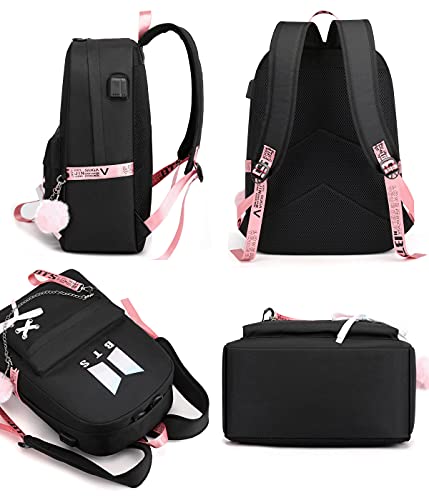 JinJuKPOP Backpack Merchandise Set Casual Backpack Messenger Bag School Bag College Bag Laptop Bag With Pencil Case Bag