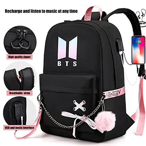 JinJuKPOP Backpack Merchandise Set Casual Backpack Messenger Bag School Bag College Bag Laptop Bag With Pencil Case Bag