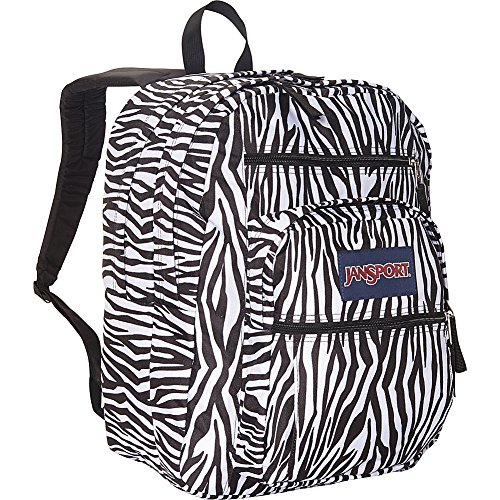 JanSport Big Student Backpack- Sale Colors (Black/White Zebra Stripe)