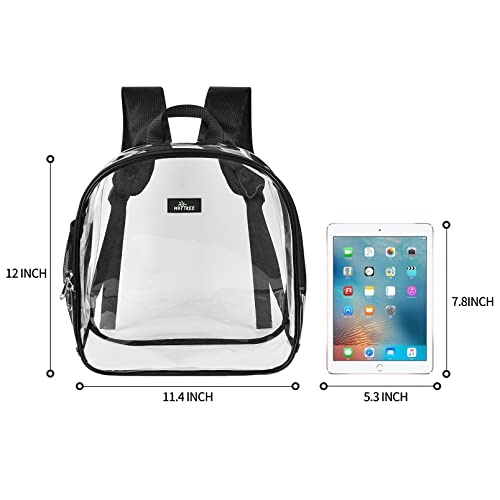 MAY TREE Small Clear Backpack Stadium Approved for Concert, Beach, Work, Travel & Sporting