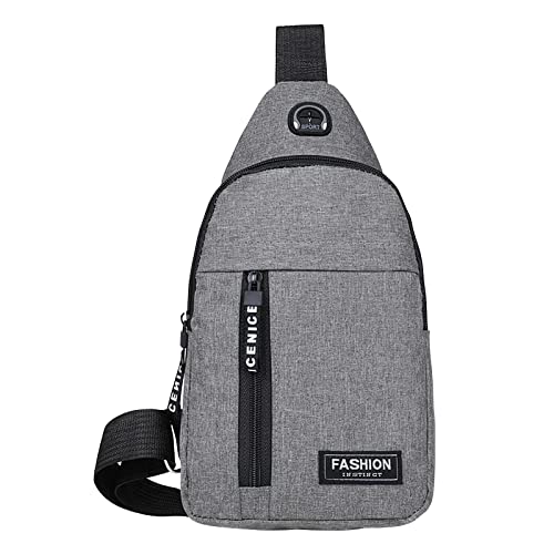 SHILONG Small Sling Bag Fashion Chest Bag Crossbody Shoulder Strap Waterproof With Headphone Hole Outdoor Travel Essentials