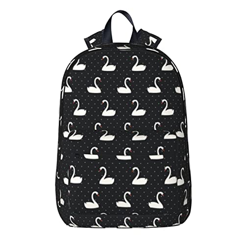 Swan Backpack For Men Women,With Strap Lightweight Casual Bookbag For Travel Outdoor