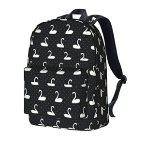 Swan Backpack For Men Women,With Strap Lightweight Casual Bookbag For Travel Outdoor