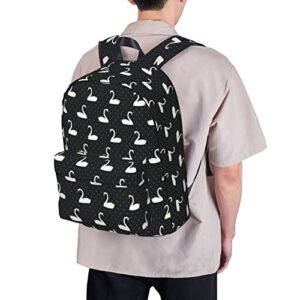 Swan Backpack For Men Women,With Strap Lightweight Casual Bookbag For Travel Outdoor