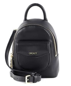 dkny miranda backpack crossbody black/gold one size