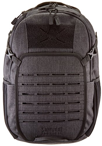 SAMURAI TACTICAL Katana Backpack, Black Heathered Woven, One Size